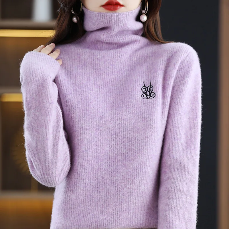 100% Merino Wool Turtleneck Sweater Women's Autumn Winter New Long-sleeved Pullover Loose Cashmere Sweater Knitted Jumper Female
100% Merino Wool Turtleneck Sweater Women's Autumn Winter New Long-sleeved Pullover Loose Cashmere Sweater Knitted Jumper Female