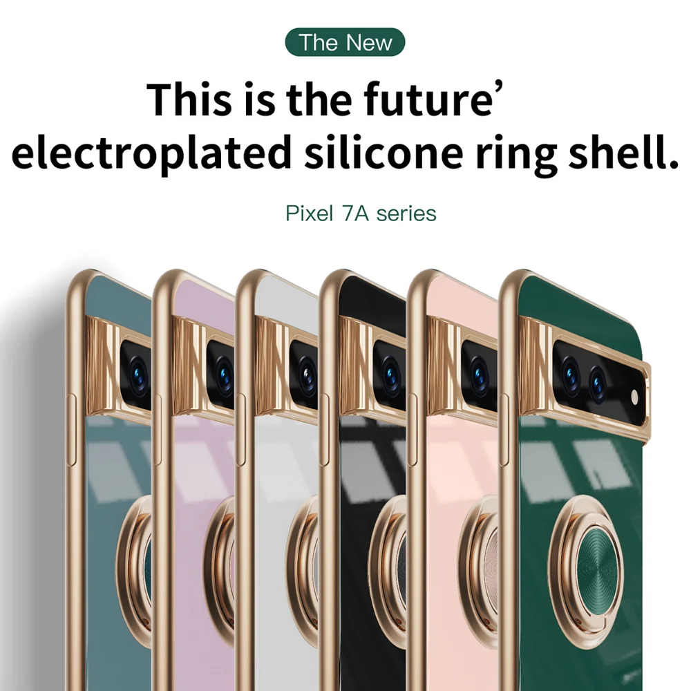 For Google Pixel 9A 8A 7A 6A Cover With Ring Holder,luxury Plating Silicone anti drop protect phone Case
For Google Pixel 9A 8A 7A 6A Cover With Ring Holder,luxury Plating Silicone anti drop protect phone Case