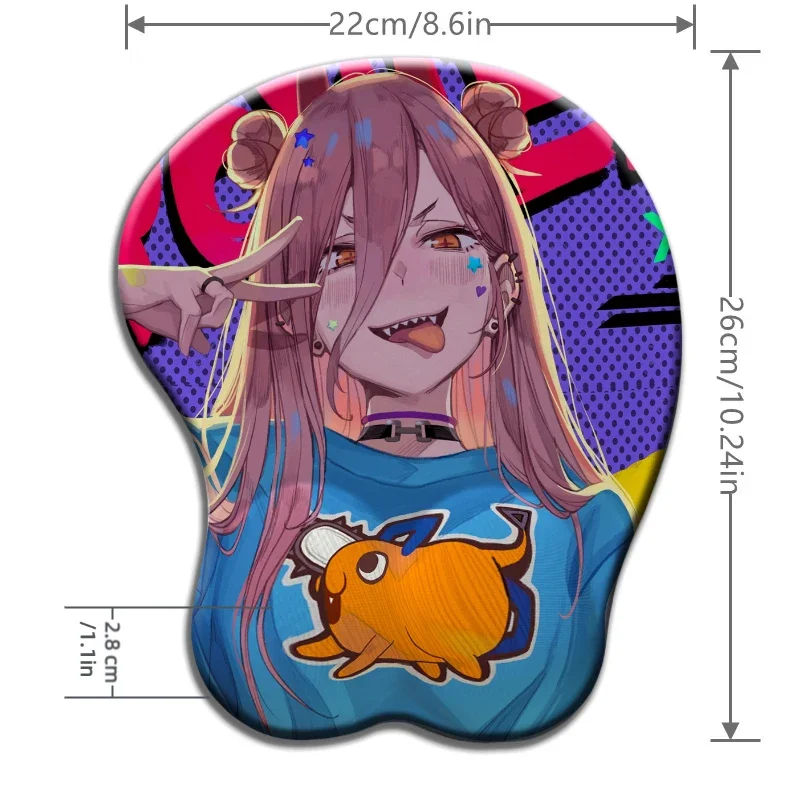 Power Oppai 3D Silicone Wrist Rest Mouse Pad Japanese Anime Style Boob Desk Pad Suitable for Gaming Use Ergonomic
Power Oppai 3D Silicone Wrist Rest Mouse Pad Japanese Anime Style Boob Desk Pad Suitable for Gaming Use Ergonomic