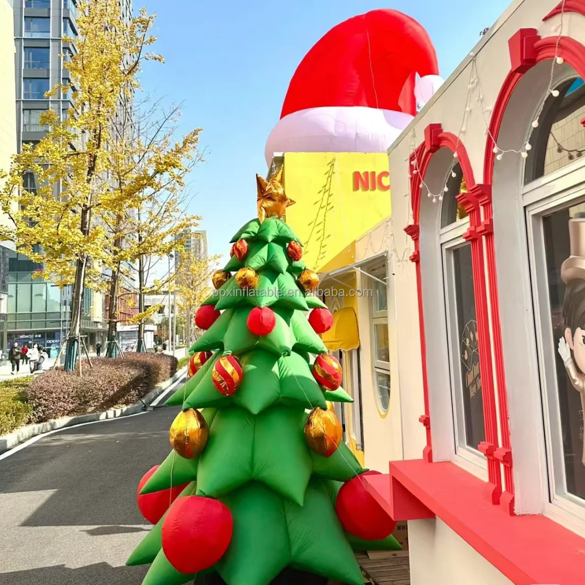 Advertising Giant Inflatable Christmas Tree With Air Blower Santa Tree With Star Balloon For Sale
Advertising Giant Inflatable Christmas Tree With Air Blower Santa Tree With Star Balloon For Sale