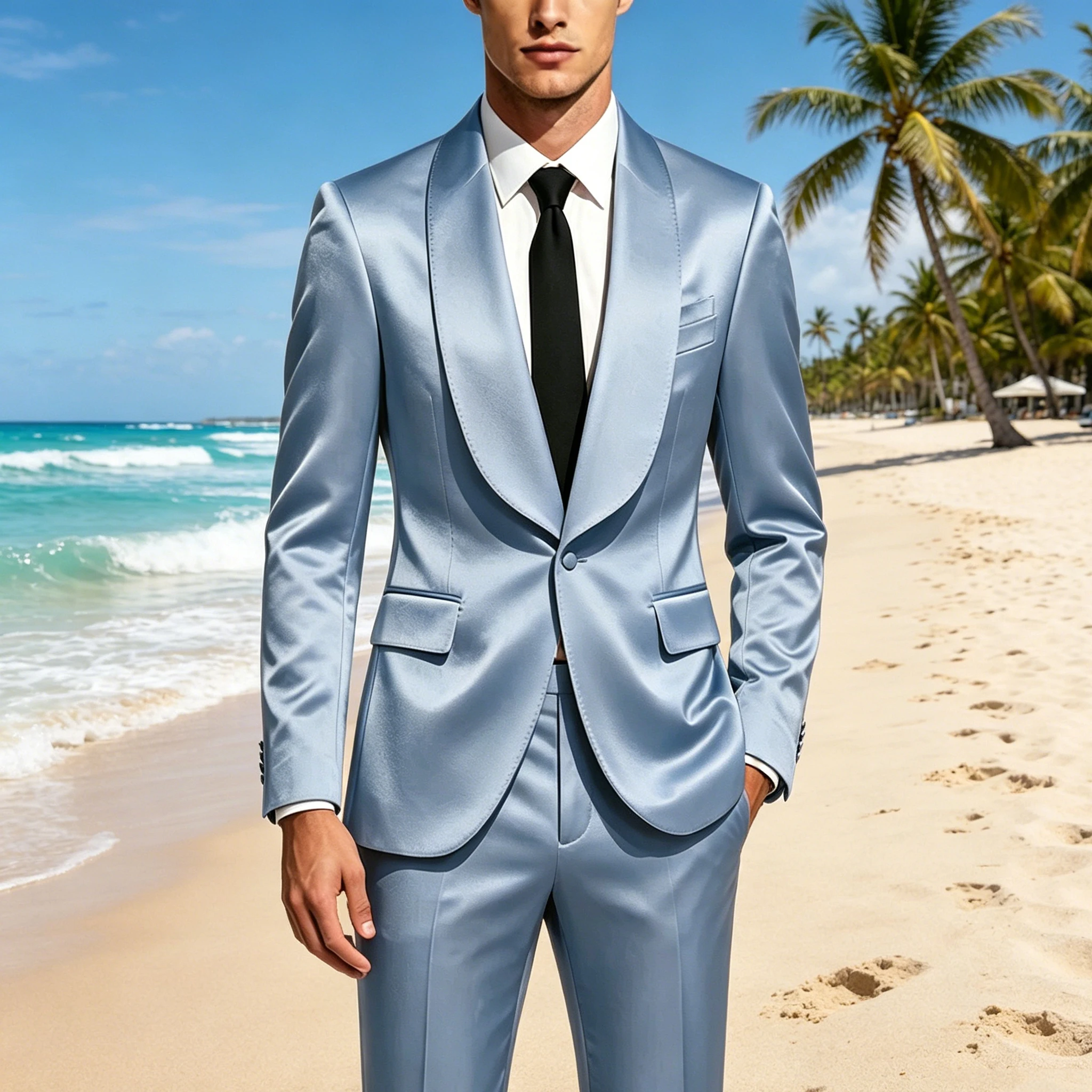 Luxury Men's Satin Tuxedo Suit Shawl Lapel Slim Fit 2-Piece Blazer & Pants Set Formal Business Casual Jacket Coat for Wedding
Luxury Men's Satin Tuxedo Suit Shawl Lapel Slim Fit 2-Piece Blazer & Pants Set Formal Business Casual Jacket Coat for Wedding