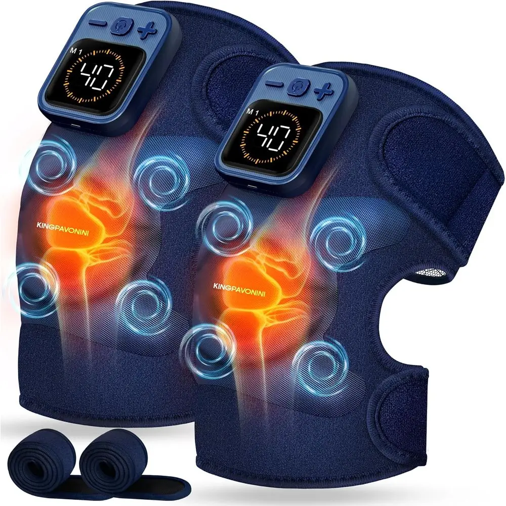 Heated Knee Massager with 4 Vibrations, 5 Heat Settings, 6 Massage Modes for Pain Relief - Ideal for Parents (Blue Version 2.0)
Heated Knee Massager with 4 Vibrations, 5 Heat Settings, 6 Massage Modes for Pain Relief - Ideal for Parents (Blue Version 2.0)