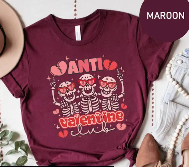 Anti Valentine Club Shirt, Funny Happy Valentine’S Day Shirt, Gift For Girlfrien
Anti Valentine Club Shirt, Funny Happy Valentine’S Day Shirt, Gift For Girlfrien
