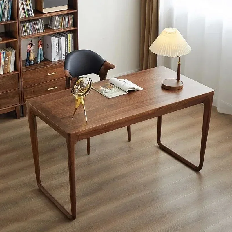 Современный простой скандинавский учебный стол из массива дерева, североамериканский черный орех, итальянский легкий роскошный письменный стол 
Современный простой скандинавский учебный стол из массива дерева, североамериканский черный орех, итальянский легкий роскошный письменный стол
