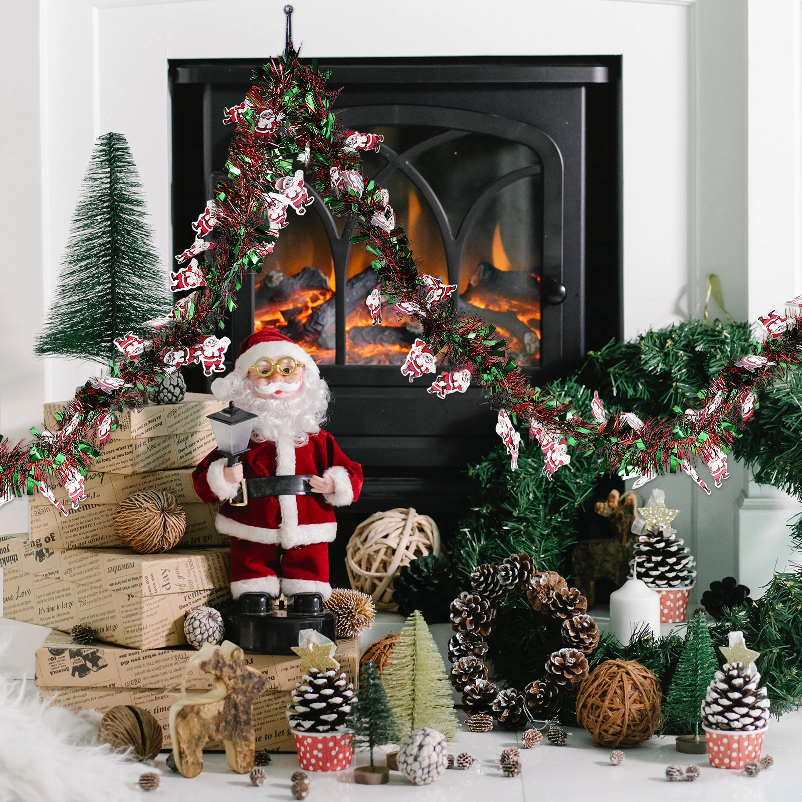 4Pcs Christmas Tinsel Garland Premium Plastic Shiny Decorative Ribbon for Holiday Party Home Decoration DIY Hanging Layout Prop
4Pcs Christmas Tinsel Garland Premium Plastic Shiny Decorative Ribbon for Holiday Party Home Decoration DIY Hanging Layout Prop