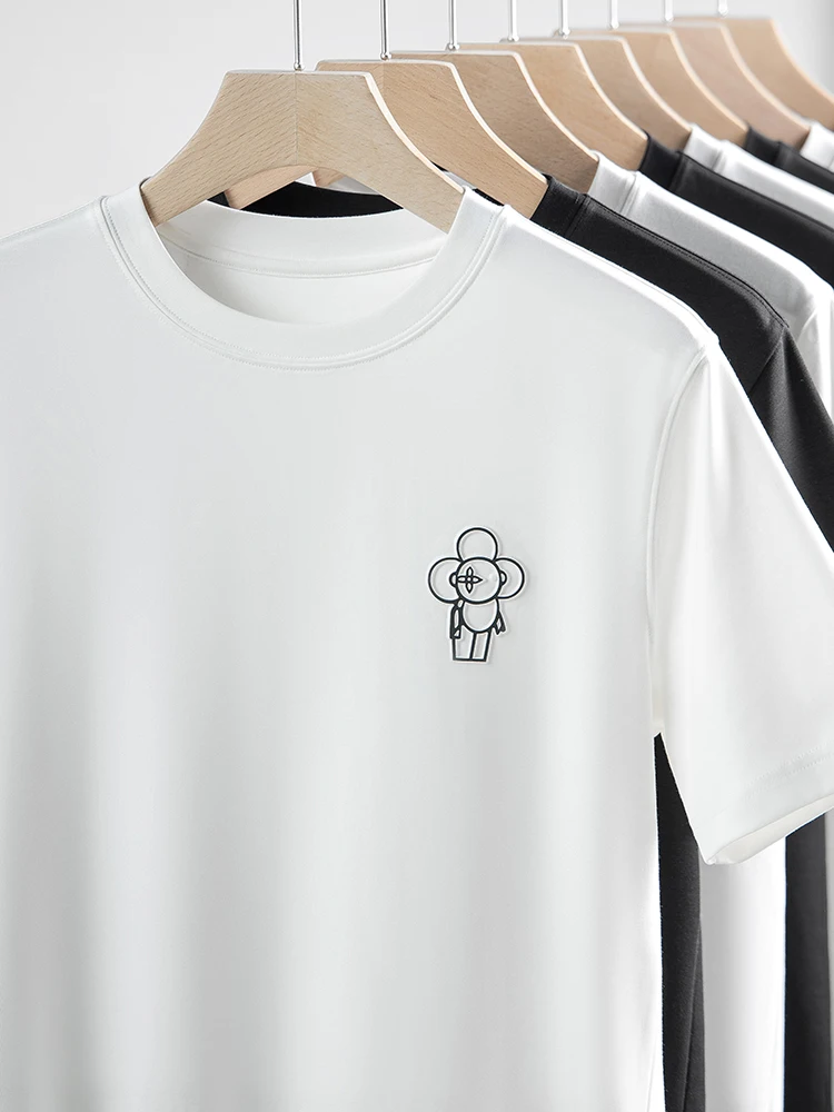 Универсальная мужская футболка из модала с принтом медведя, круглым вырезом и коротким рукавом, летняя, комфортная, в городском стиле, для бизнеса.
Универсальная мужская футболка из модала с принтом медведя, круглым вырезом и коротким рукавом, летняя, комфортная, в городском стиле, для бизнеса.