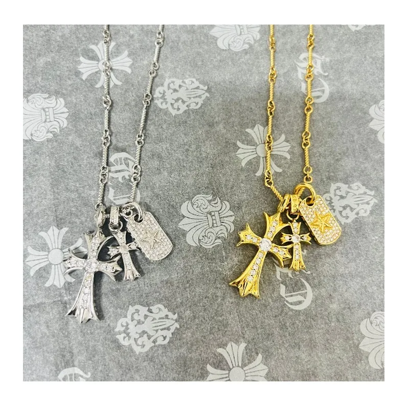 Popular Military Brand Double Cross Necklace Bamboo Chain Niche Trend Senior Versatile Men and Women with The Same Style Couple
Popular Military Brand Double Cross Necklace Bamboo Chain Niche Trend Senior Versatile Men and Women with The Same Style Couple