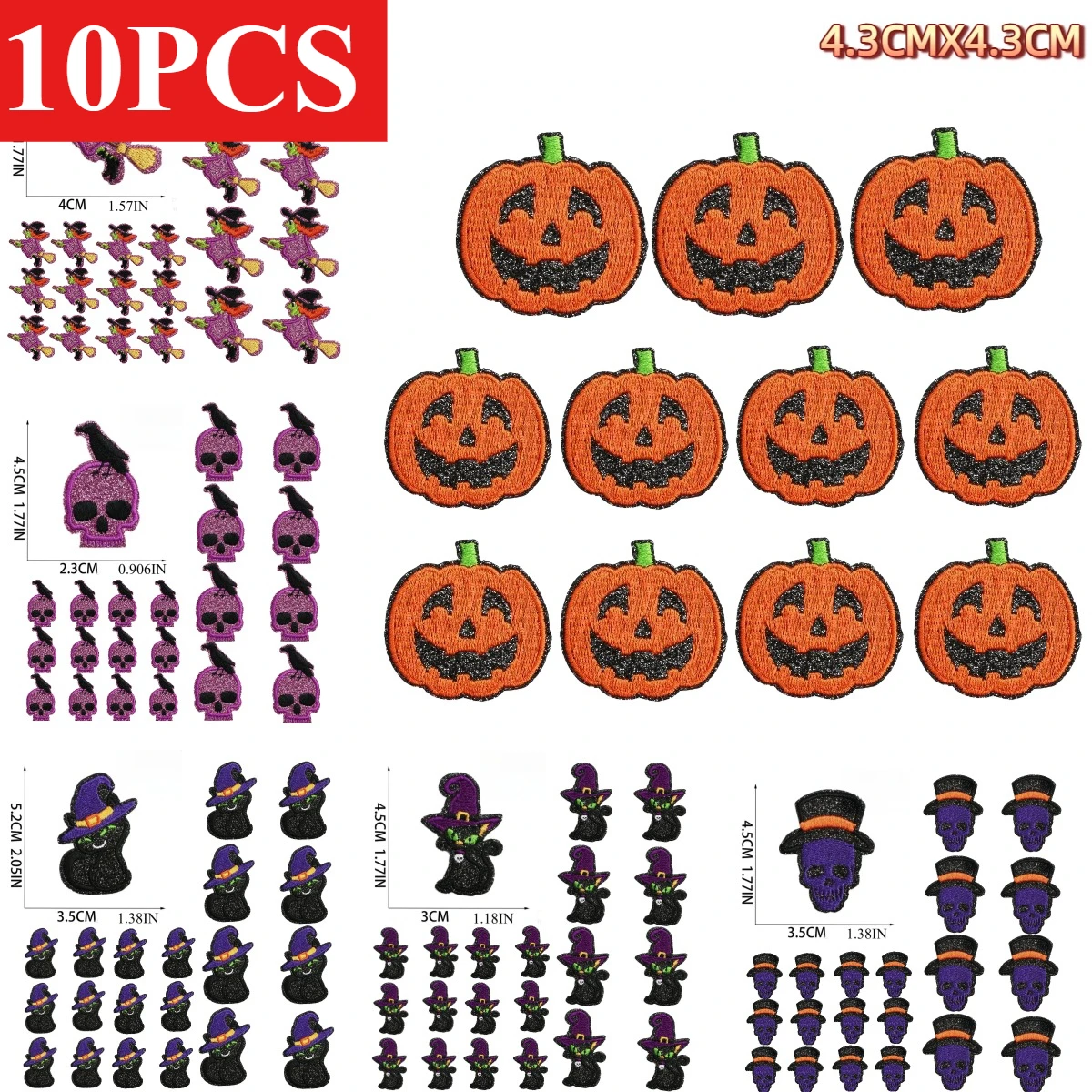 10 шт./компл./лот, оптовая продажа, тема Хэллоуина, призрак/череп/насотка/переключатель, нашивка для вышивки, сделай сам, наклейка, гладильная сумка/капелюх/ткань/плащ
10 шт./компл./лот, оптовая продажа, тема Хэллоуина, призрак/череп/насотка/переключатель, нашивка для вышивки, сделай сам, наклейка, гладильная сумка/капелюх/ткань/плащ