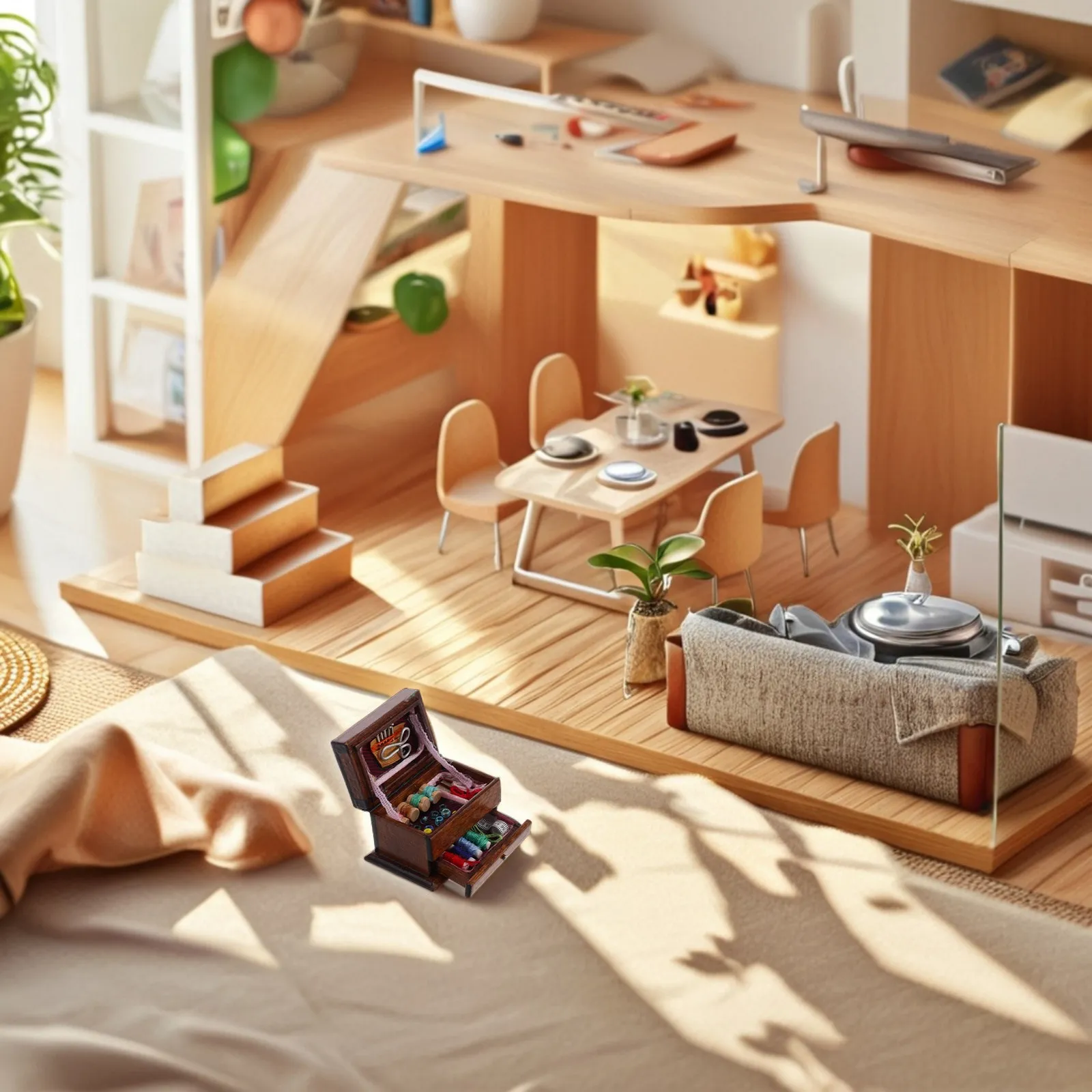 Miniature Vintage Sewing Box Wooden Chinese Retro Style Miniature Dollhouse Accessories Sewing Storage Organizer Vintage
Miniature Vintage Sewing Box Wooden Chinese Retro Style Miniature Dollhouse Accessories Sewing Storage Organizer Vintage