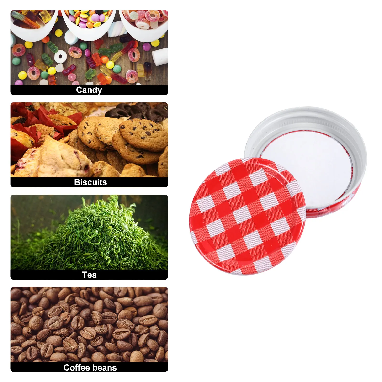 24 Sets 70Mm Mason Replacement Split Type Tinplate Covers Airtight Seal Food Storage Jar For Dry Food Pickles Biscuits Jar Round
24 Sets 70Mm Mason Replacement Split Type Tinplate Covers Airtight Seal Food Storage Jar For Dry Food Pickles Biscuits Jar Round