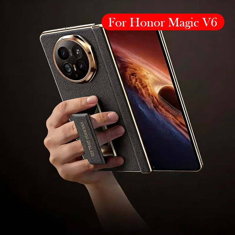 Bracket Case For Honor Magic V6 Leather Back Cover Case for HONOR MAGIC V6
Bracket Case For Honor Magic V6 Leather Back Cover Case for HONOR MAGIC V6