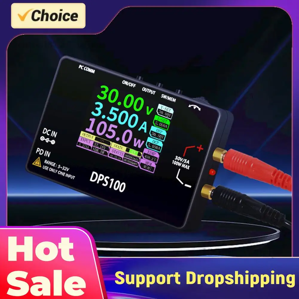 Портативный лабораторный источник питания DPS100, 30В 5А 100Вт макс., карманный, настольный, импульсный, миниатюрный
Портативный лабораторный источник питания DPS100, 30В 5А 100Вт макс., карманный, настольный, импульсный, миниатюрный