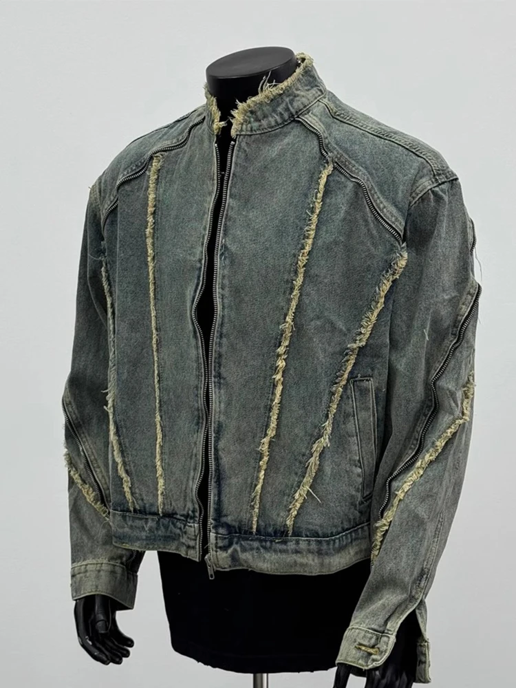 Retro American Waed Men's Denim Jaet Spring Autumn Trendy Brand Weathered Design Casual Cool Couple's Jaet
Retro American Waed Men's Denim Jaet Spring Autumn Trendy Brand Weathered Design Casual Cool Couple's Jaet