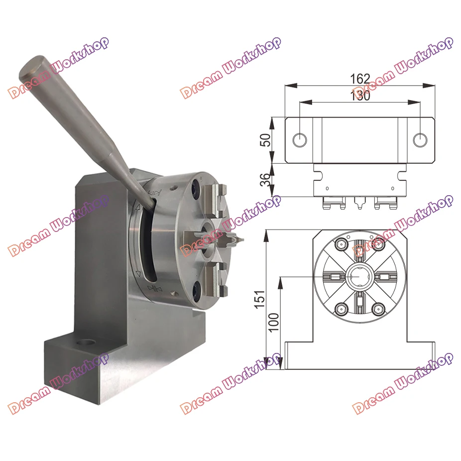 D100 Curved Head Pneumatic Chuck for EDM Chuck Apply to ER/3R InterfaceSpark Machine Electrode Clamping Precision CNC Engraving
D100 Curved Head Pneumatic Chuck for EDM Chuck Apply to ER/3R InterfaceSpark Machine Electrode Clamping Precision CNC Engraving