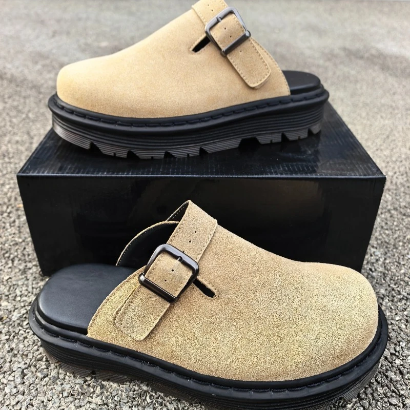 Fashion Big Leather Casual Slippers Summer Half Slippers for Men Non Slip Beach Shoes Men's Slippers Classic Clogs Shoes
Fashion Big Leather Casual Slippers Summer Half Slippers for Men Non Slip Beach Shoes Men's Slippers Classic Clogs Shoes