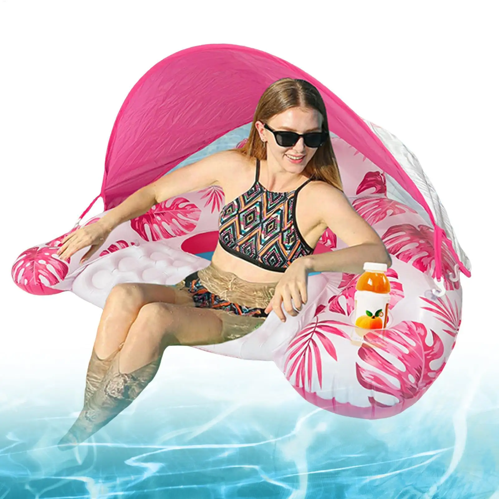 Pool Float With Canopy Inflatable Pool Float Heavy Duty Raft With Cup Holder Outdoor Tanning For Summer Lake Beach Swimming
Pool Float With Canopy Inflatable Pool Float Heavy Duty Raft With Cup Holder Outdoor Tanning For Summer Lake Beach Swimming