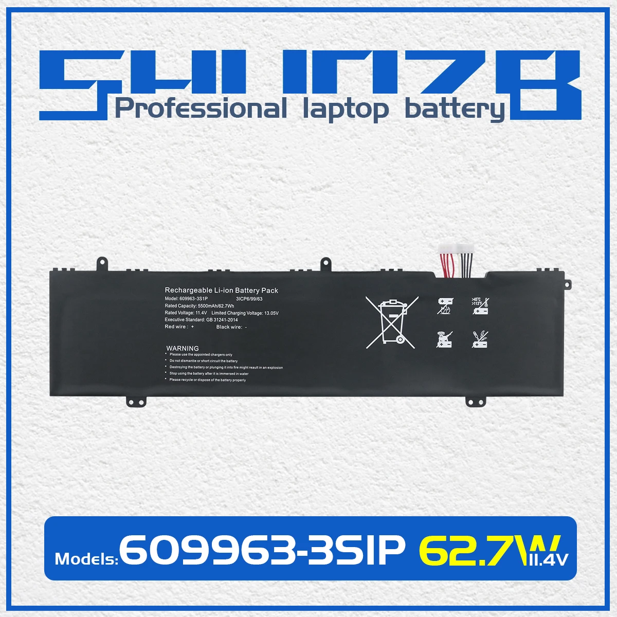 SHUOZB U609963PV-3S1P Battery For Acer Aspire Lite 16 AL16-71 N23J4 609963-3S1P 459060-3S1P For ZEON Litebook 15 C151I C152I
SHUOZB U609963PV-3S1P Battery For Acer Aspire Lite 16 AL16-71 N23J4 609963-3S1P 459060-3S1P For ZEON Litebook 15 C151I C152I