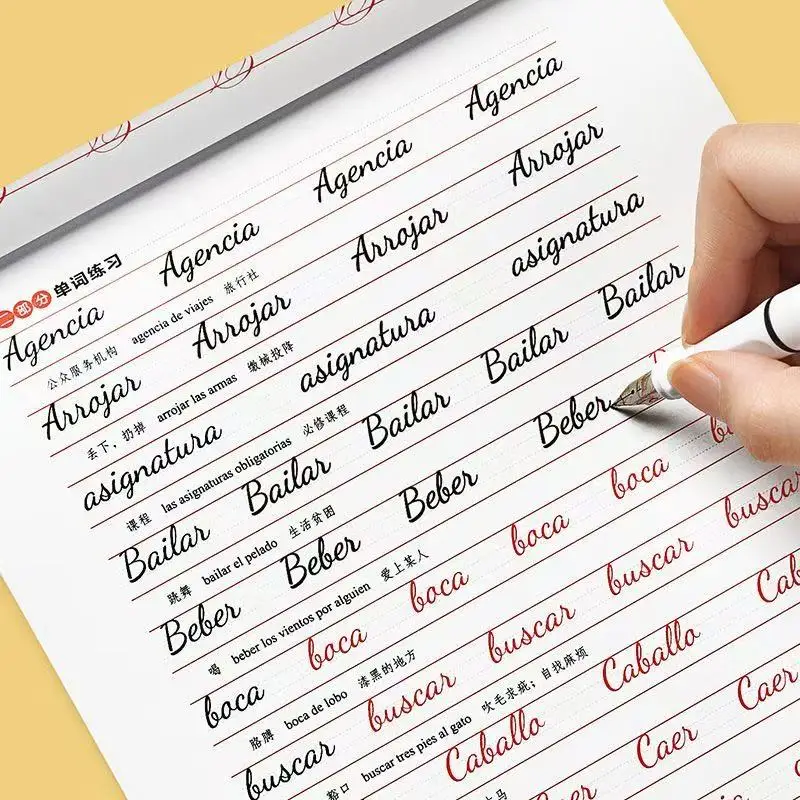 New Cursive Writing Spanish Pen Chinese Calligraphy copybook for Adult Children Exercises Calligraphy Practice Book libros
New Cursive Writing Spanish Pen Chinese Calligraphy copybook for Adult Children Exercises Calligraphy Practice Book libros