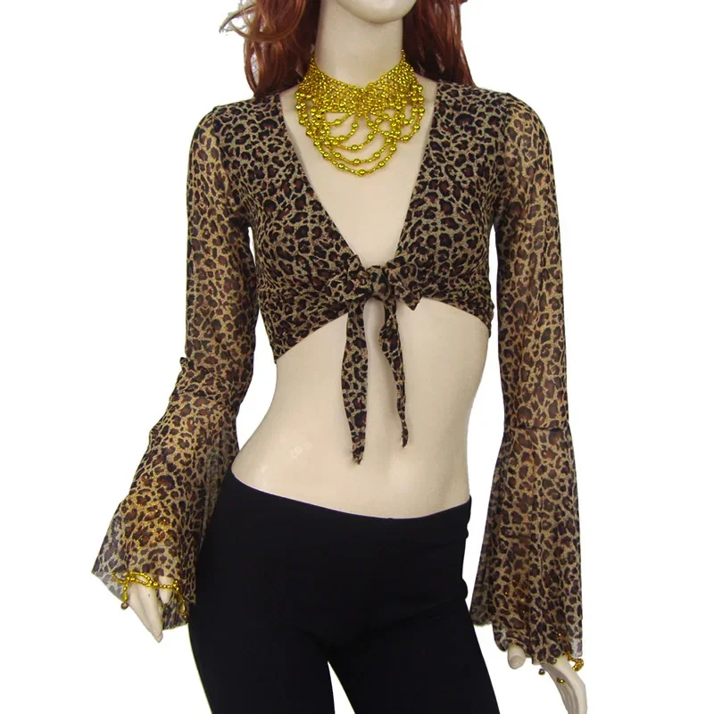 New Arrival Chiffon Belly Dance Top Momen Leopard Long Sleeves Belly Dance Tops Colors Sexy Pagoda Sleeve Tops
New Arrival Chiffon Belly Dance Top Momen Leopard Long Sleeves Belly Dance Tops Colors Sexy Pagoda Sleeve Tops