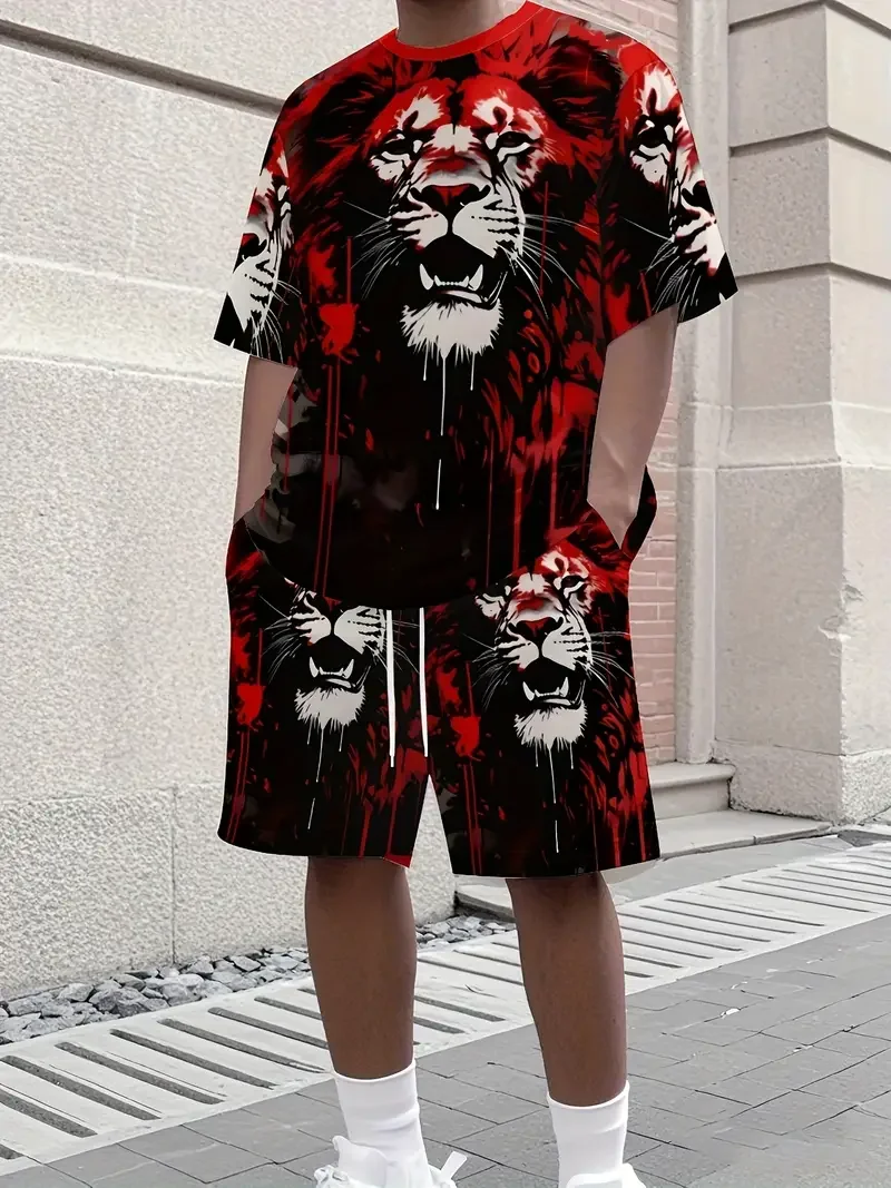 2025-26 Summer New Hot-selling Fashion Design 3D Printing Design Comfortable Leisure Travel T-shirt/short-sleeved Shorts Set 
2025-26 Summer New Hot-selling Fashion Design 3D Printing Design Comfortable Leisure Travel T-shirt/short-sleeved Shorts Set