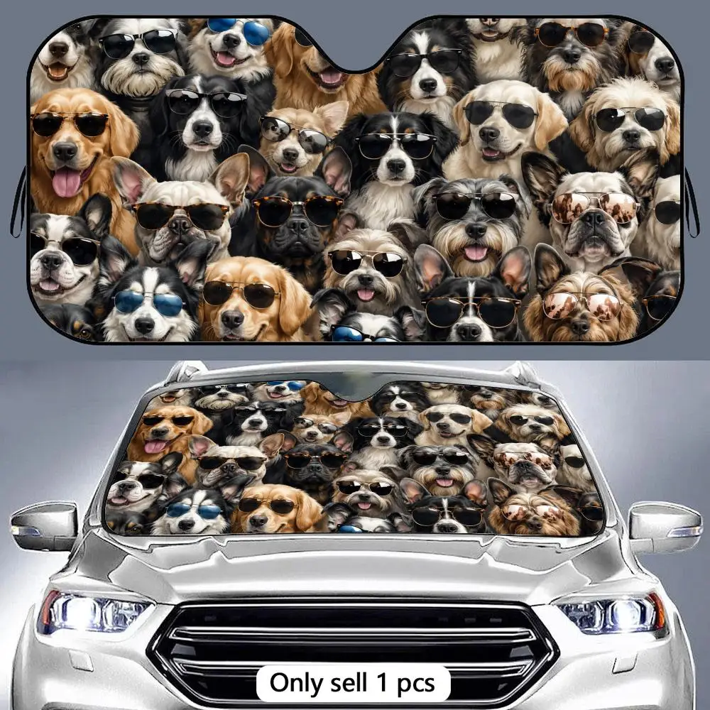 Cute Cool Dogs Sun Visor Reusable Double-Sided Windshield Sun Visor UV Block Portable Heat Shield Cover
Cute Cool Dogs Sun Visor Reusable Double-Sided Windshield Sun Visor UV Block Portable Heat Shield Cover