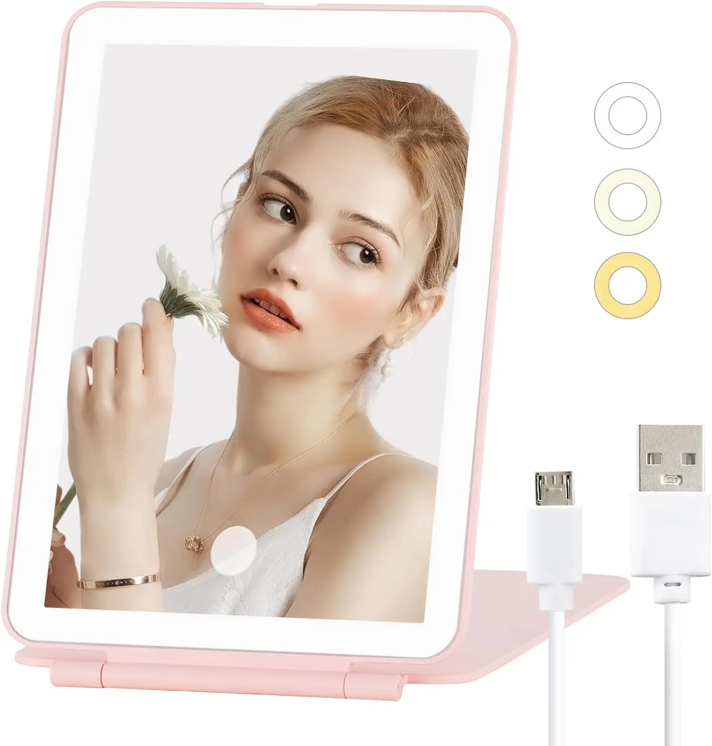 Vanity Lights USB Tricolor Light Foldable Makeup Mirror Bathroom Dressing Table Lighting Dimmable LED Vanity Light For Beauty
Vanity Lights USB Tricolor Light Foldable Makeup Mirror Bathroom Dressing Table Lighting Dimmable LED Vanity Light For Beauty