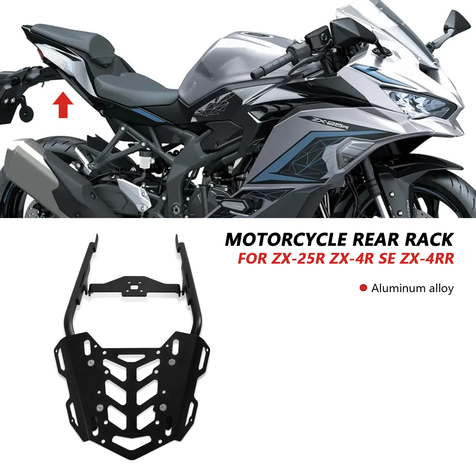 For ZX-4R ZX-4RR ZX-25R ZX4R ZX4RR ZX25R 2025 New Accessories Motorcycle Rear Luggage Rack Storage Box Bracket
For ZX-4R ZX-4RR ZX-25R ZX4R ZX4RR ZX25R 2025 New Accessories Motorcycle Rear Luggage Rack Storage Box Bracket