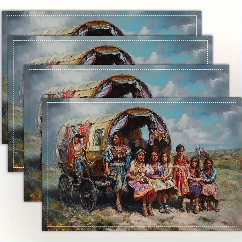 4pcs, The Gypsies Placemats, Fashion Print Pattern Table Mat, for Dining Table, Kitchen, Party, Indoor, Holiday, (Table Mats)
4pcs, The Gypsies Placemats, Fashion Print Pattern Table Mat, for Dining Table, Kitchen, Party, Indoor, Holiday, (Table Mats)