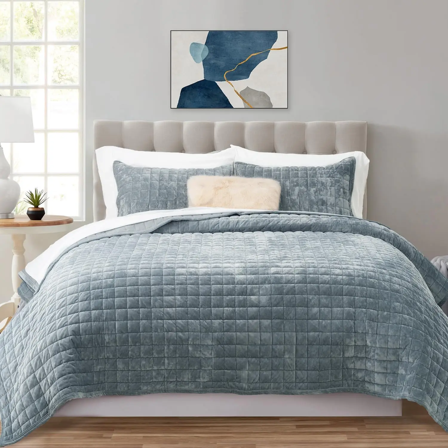 Luxury Velvet Quilt Set King Size Bedding Sets, Ultra Soft Velvet Comforter Set, Lightweight Channel Box Stitch Oversized Bedspr
Luxury Velvet Quilt Set King Size Bedding Sets, Ultra Soft Velvet Comforter Set, Lightweight Channel Box Stitch Oversized Bedspr