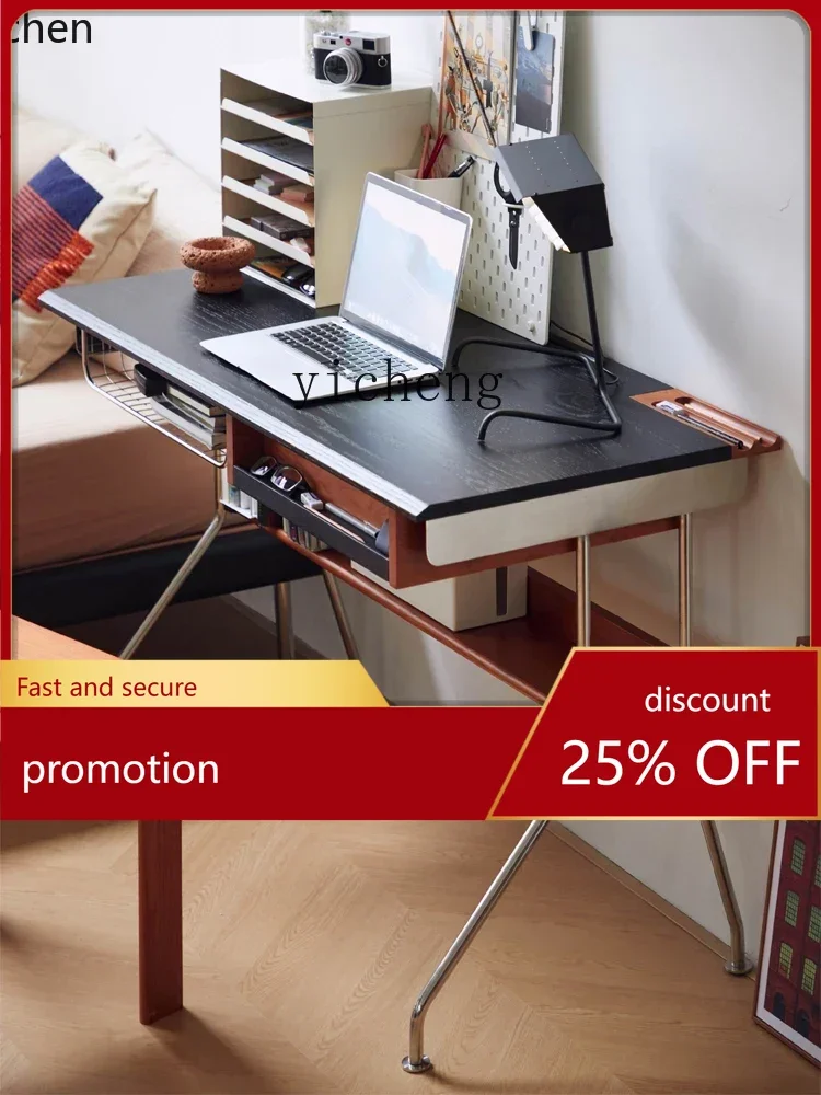 Письменный стол HXL из массива дерева в средневековом стиле, ретро-скандинавский дизайн, для небольшой квартиры, домашний стол для чтения
Письменный стол HXL из массива дерева в средневековом стиле, ретро-скандинавский дизайн, для небольшой квартиры, домашний стол для чтения