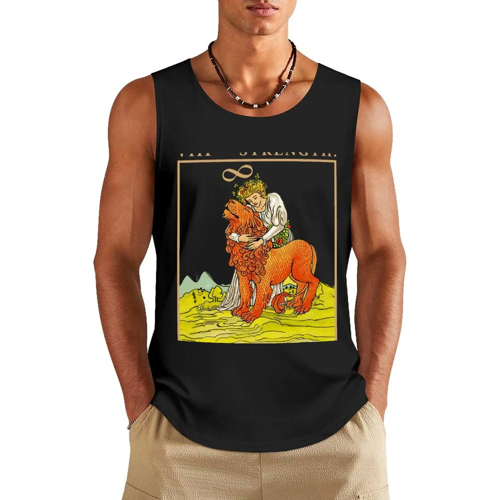 Tarot Strength t-shirts -Strength Tarot Card Shirt -Psychic readers and mediums Tank Top Sports clothing Body man Vest for boy
Tarot Strength t-shirts -Strength Tarot Card Shirt -Psychic readers and mediums Tank Top Sports clothing Body man Vest for boy