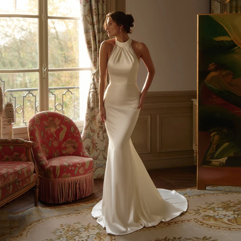 Eightree 2026 женские свадебные платья русалки белое с бретелькой на шее и открытой спиной с жемчугом свадебное платье простые свадебные платья для выпускного вечера по индивидуальному заказу
Eightree 2026 женские свадебные платья русалки белое с бретелькой на шее и открытой спиной с жемчугом свадебное платье простые свадебные платья для выпускного вечера по индивидуальному заказу