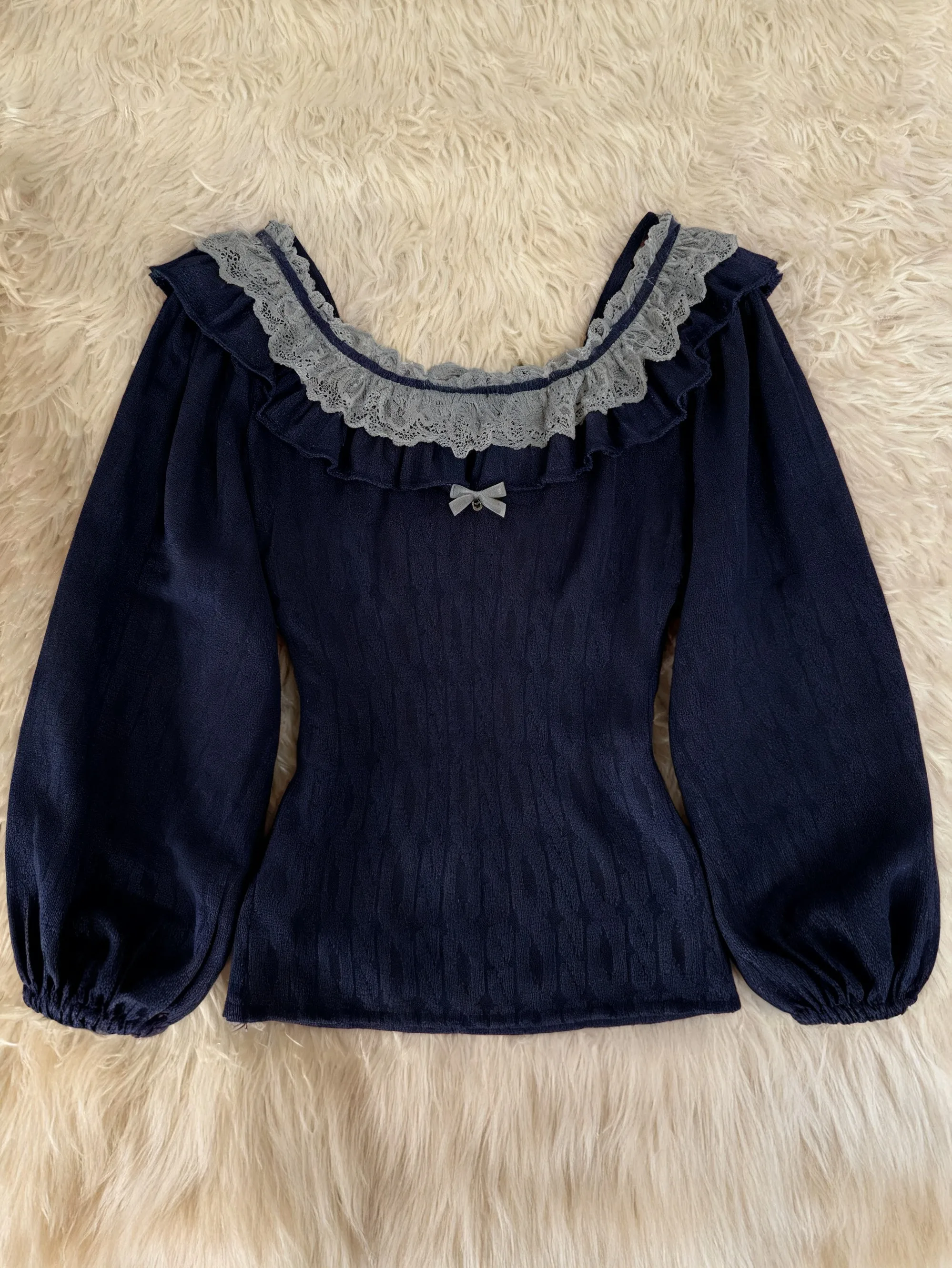 Deep Blue Lantern Sve Lace Knitted Sweater Women's Vintage Slim Fit Top Byao Girl Original Design Autumn Winter Faion
Deep Blue Lantern Sve Lace Knitted Sweater Women's Vintage Slim Fit Top Byao Girl Original Design Autumn Winter Faion