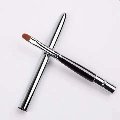 Eyeshadow Lip Gloss Makeup Brush Portable Retractable Adjustable Lips Brush With Protective Cover Beauty Cosmetic Makeup Tool.
