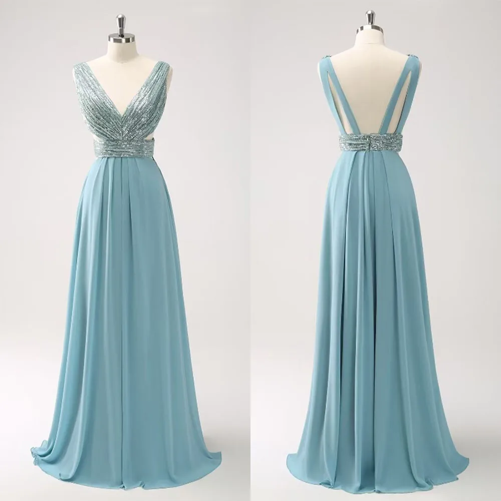 High Quality Customized V-neck Floor Length Backless Sleeveless Beaded Sequins Robe Pour Mariage Invité Robes De Soirée فستان
High Quality Customized V-neck Floor Length Backless Sleeveless Beaded Sequins Robe Pour Mariage Invité Robes De Soirée فستان