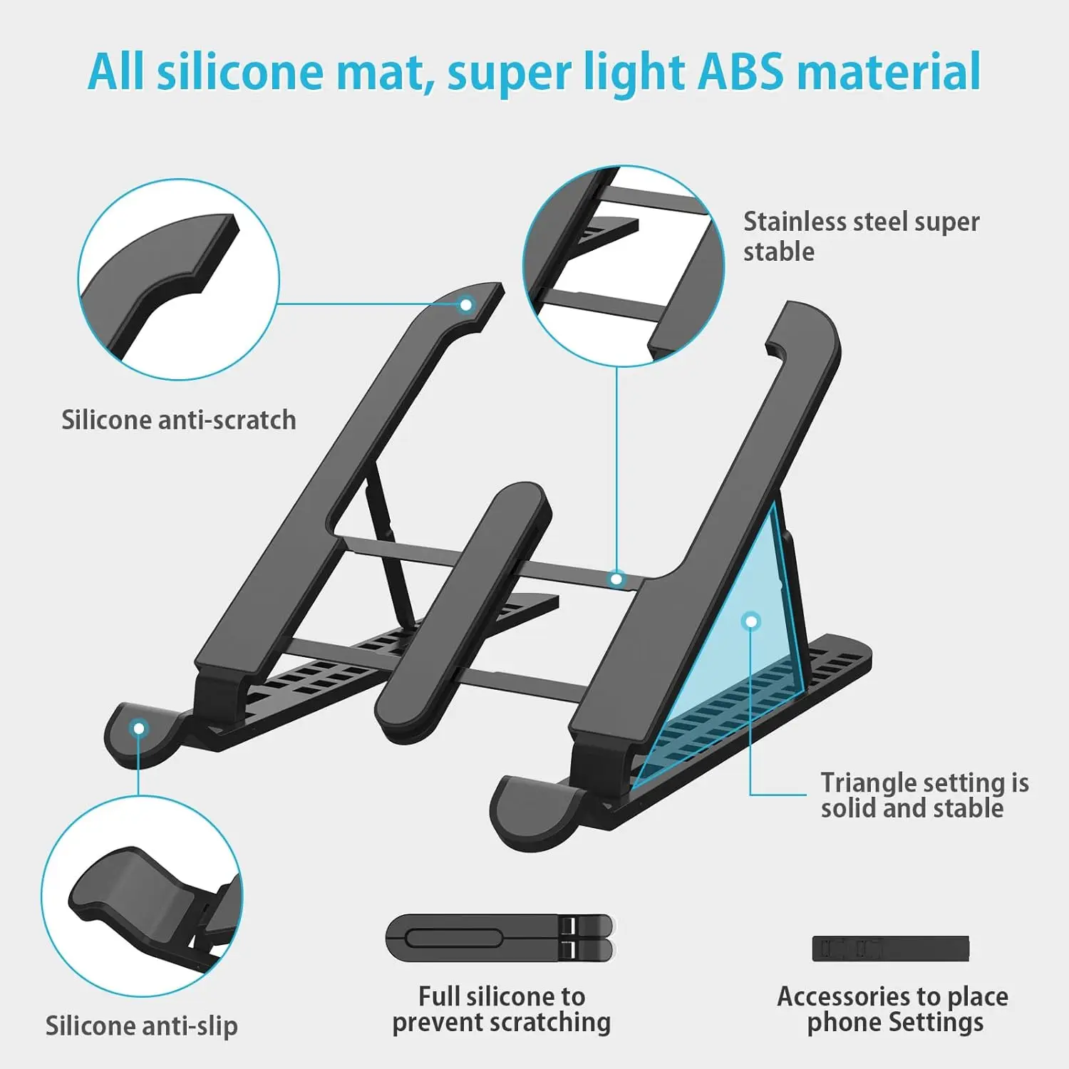 Portable Laptop Stand, 15 Angles Foldable Laptop Riser, Easy to Carry Computer Stand for Travel, Compatible with MacBook Air , ,
Portable Laptop Stand, 15 Angles Foldable Laptop Riser, Easy to Carry Computer Stand for Travel, Compatible with MacBook Air , ,
