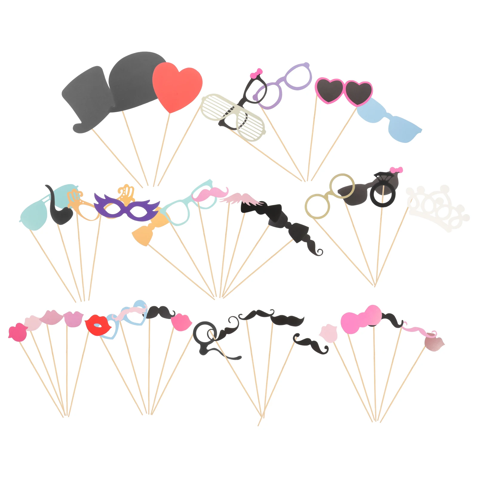 44in1 Photo Props Cardstock Bamboo Sticks Mustaches Eyeglasses Lips Pipe Hats Ties Party Wedding Photoshoot Accessories Booth
44in1 Photo Props Cardstock Bamboo Sticks Mustaches Eyeglasses Lips Pipe Hats Ties Party Wedding Photoshoot Accessories Booth