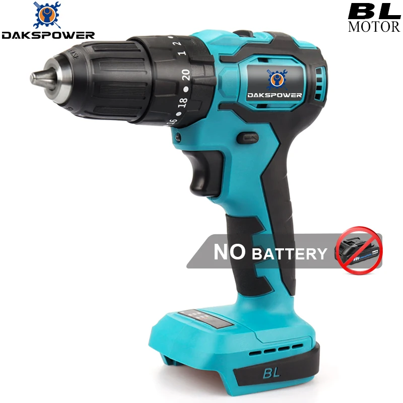 Self-locking Chuck 18V Brushless Electric Drill Cordless 3 Functions Battery Impact Screwdriver 2Speed Compatible Makita Battery
Self-locking Chuck 18V Brushless Electric Drill Cordless 3 Functions Battery Impact Screwdriver 2Speed Compatible Makita Battery