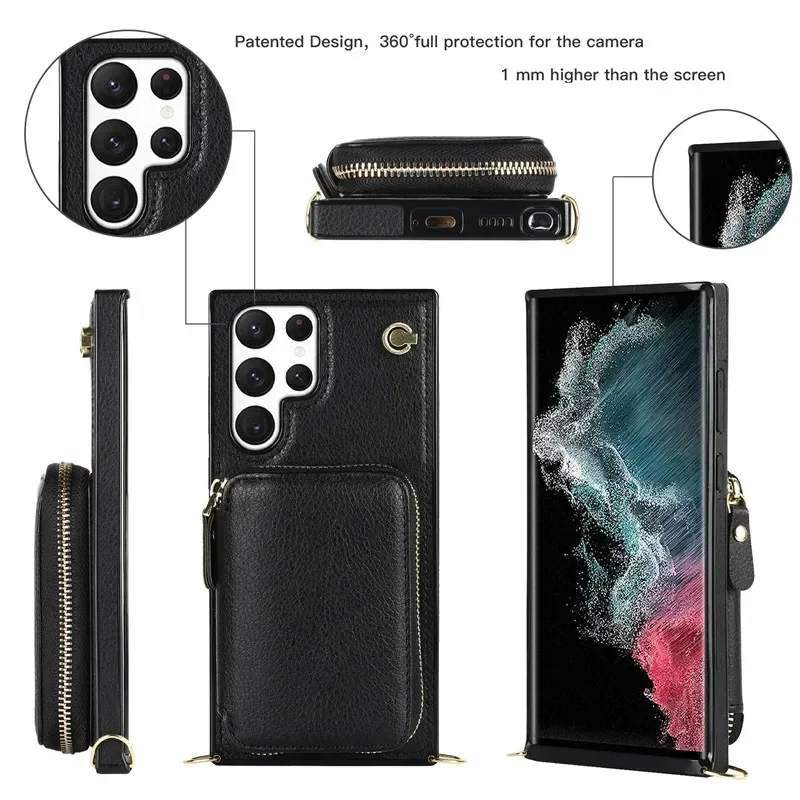 for Samsung Galaxy S25 Edge S24 S23 S22 Plus S21 Ultra S20 FE S10 S9 Note 20 10 Lanyard Bracket Cover Leather Zipper Wallet Card
for Samsung Galaxy S25 Edge S24 S23 S22 Plus S21 Ultra S20 FE S10 S9 Note 20 10 Lanyard Bracket Cover Leather Zipper Wallet Card