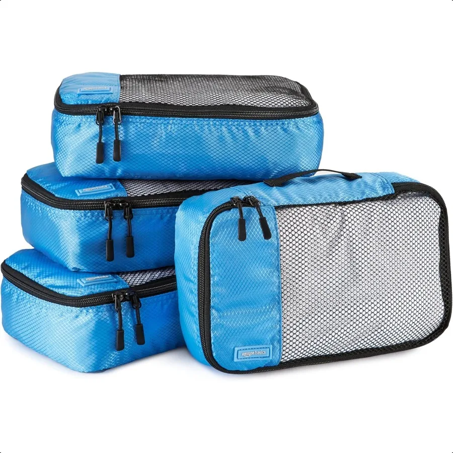 Small Packing Cubes for Travel Packing Organizers 4PieceSet With Double Zipper Pulls and Mesh Top Panel 100 Durable Polyester S
Small Packing Cubes for Travel Packing Organizers 4PieceSet With Double Zipper Pulls and Mesh Top Panel 100 Durable Polyester S