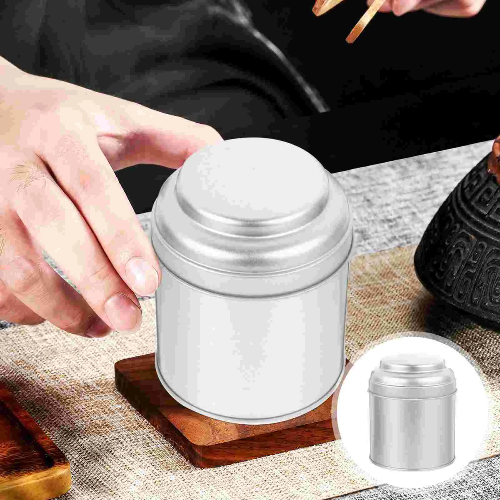 6 Pcs Storage Jars Iron Tea Can with Lids Bag Organizer Container Canisters Silver Food
6 Pcs Storage Jars Iron Tea Can with Lids Bag Organizer Container Canisters Silver Food