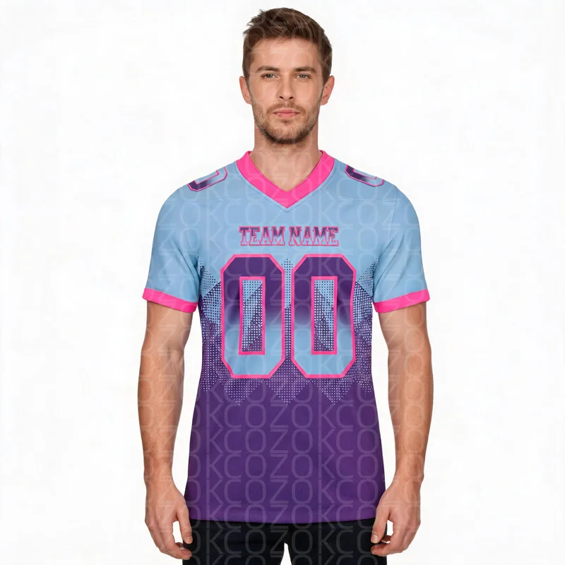 Blue Style Customized Color Football Jersey for Men Football Short Sleeves Athletic Tee Shirts
Blue Style Customized Color Football Jersey for Men Football Short Sleeves Athletic Tee Shirts