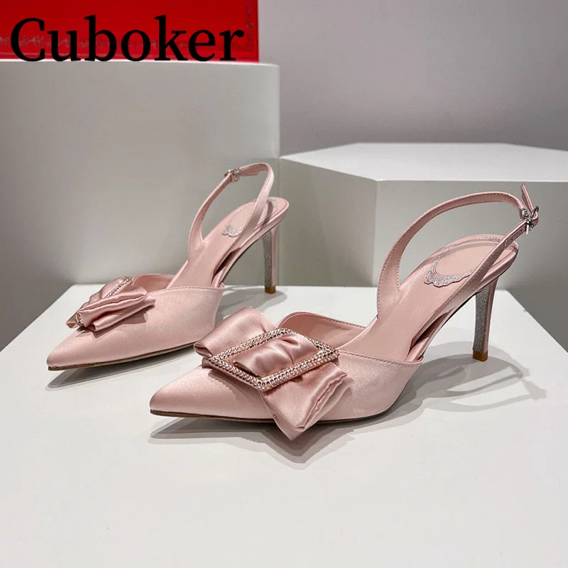 Designer Silk Women Sandals Pointed Toe Crystal Decor Pumps Female Slip On Sandals Runway Party Dress Shoes Summer Woman Shoes
Designer Silk Women Sandals Pointed Toe Crystal Decor Pumps Female Slip On Sandals Runway Party Dress Shoes Summer Woman Shoes