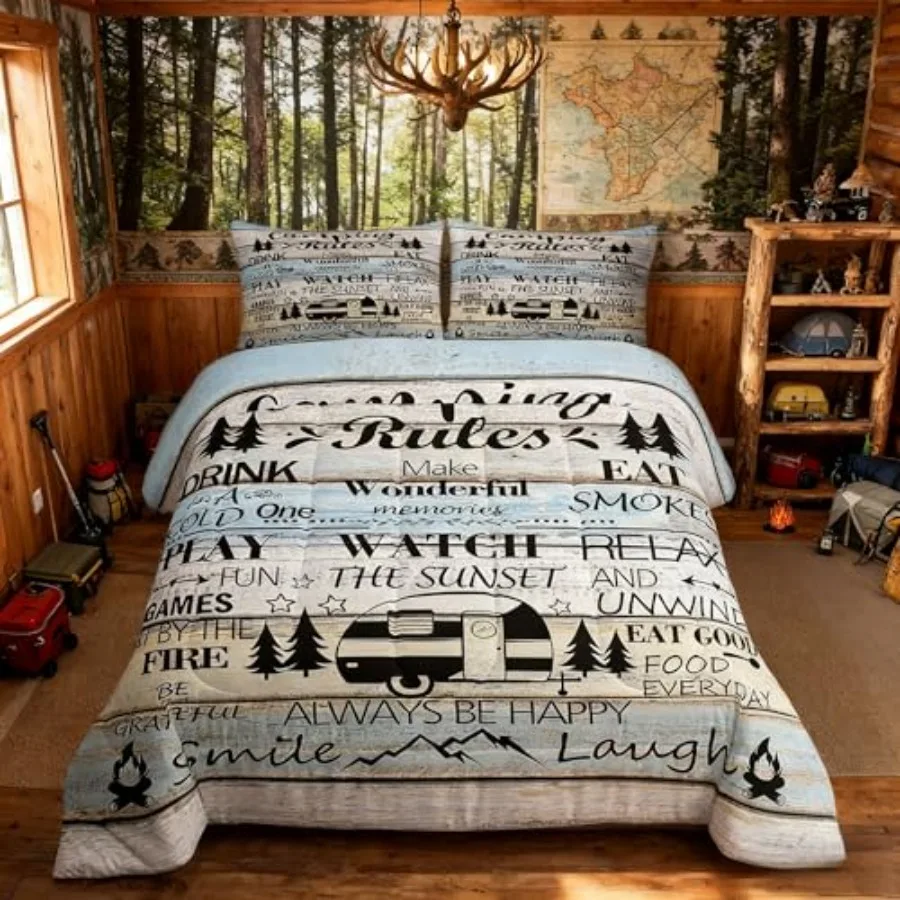 Rustic Adventure Camper Comforter Set SizeHappy Camping Cabin Lake House Bedding Set Girls Boys Room Decor Cottage Wooden Door
Rustic Adventure Camper Comforter Set SizeHappy Camping Cabin Lake House Bedding Set Girls Boys Room Decor Cottage Wooden Door