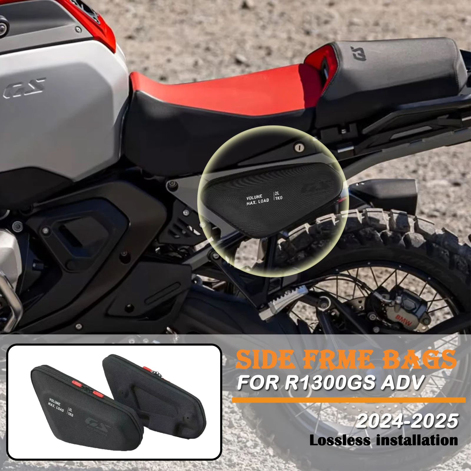 New Motorcycle Side Frame Bag Storage Package Bags Waterproof Bag For BMW R1300GS Adventure R 1300 GS R1300 GS ADV 2024 2025
New Motorcycle Side Frame Bag Storage Package Bags Waterproof Bag For BMW R1300GS Adventure R 1300 GS R1300 GS ADV 2024 2025