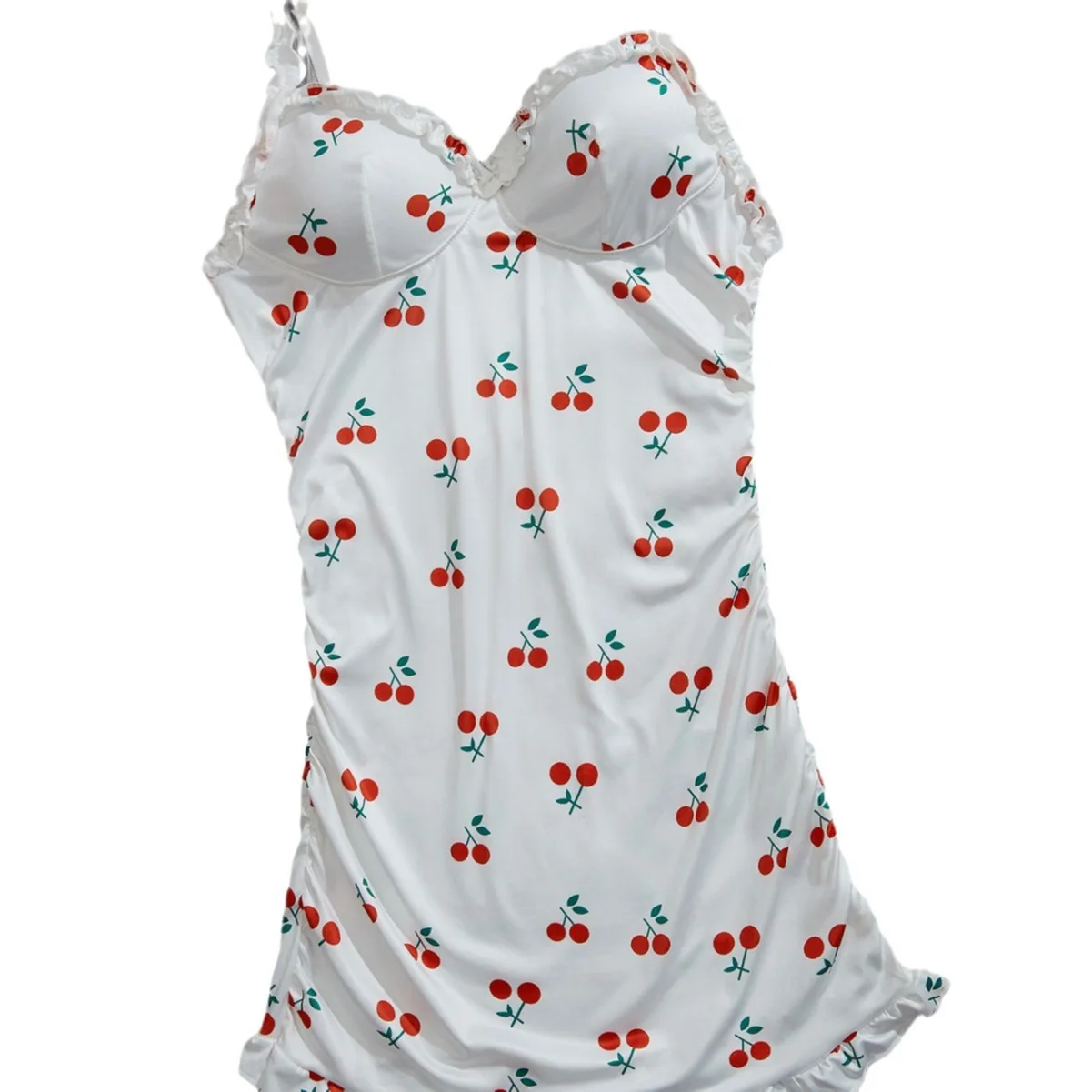 New Cherry Print Slip Dress, Pure & Alluring
New Cherry Print Slip Dress, Pure & Alluring
