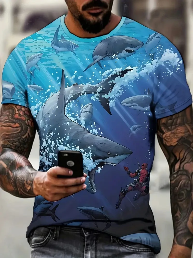 Summer Men's Short Sleeve T-Shirt Outdoor Daily Round Neck T-Shirt T-Shirt Animal Printed Pattern OverSize Loose Trendy Clothing
Summer Men's Short Sleeve T-Shirt Outdoor Daily Round Neck T-Shirt T-Shirt Animal Printed Pattern OverSize Loose Trendy Clothing
