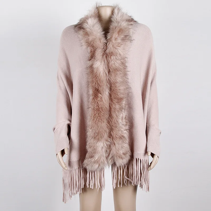 Autumn Winter Imitation Wool Collar Knitting Shawl Imitation Cardigan Shawl Poncho Fashionable Upscale Capes Pink Cloaks
Autumn Winter Imitation Wool Collar Knitting Shawl Imitation Cardigan Shawl Poncho Fashionable Upscale Capes Pink Cloaks