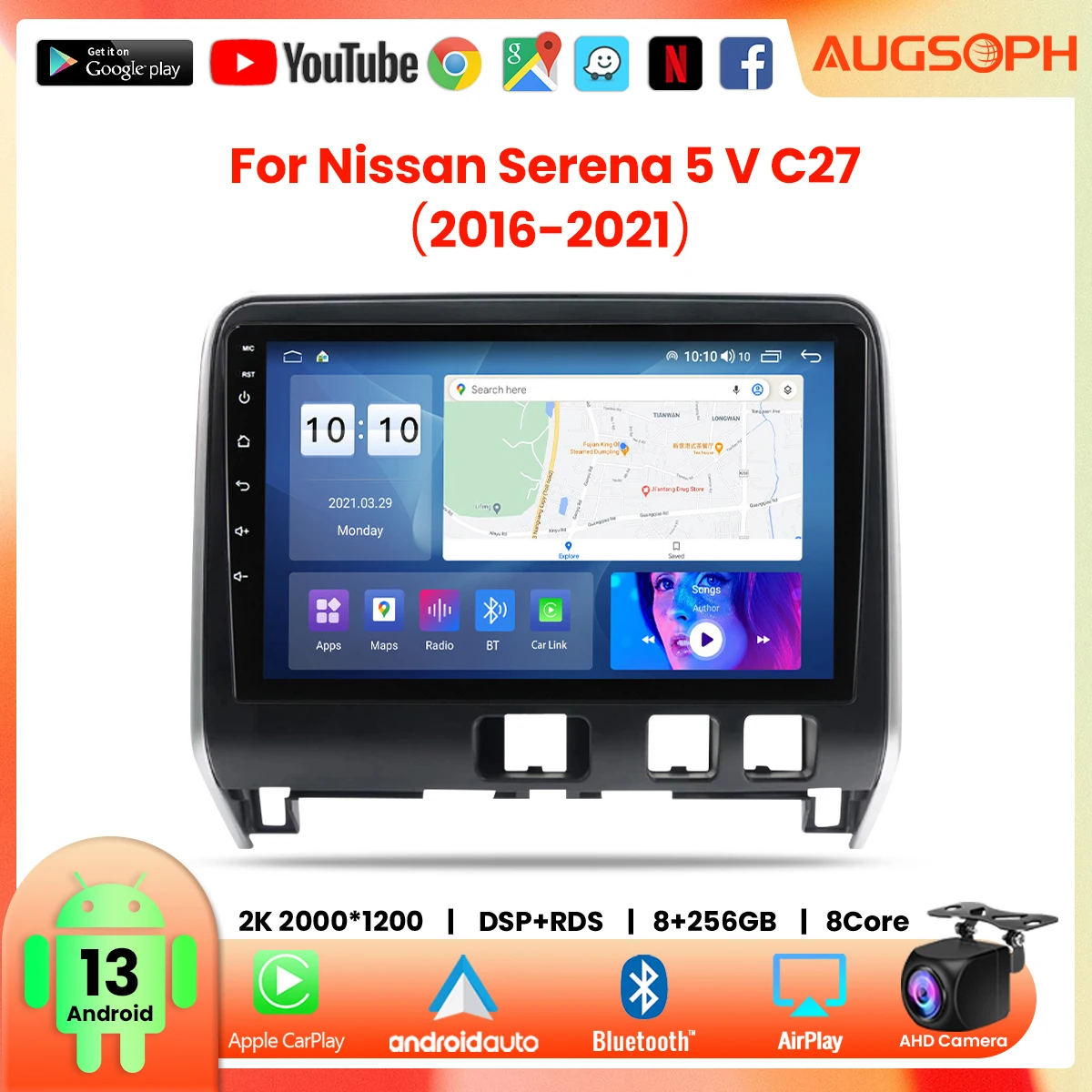 Android 13 Car Radio for Nissan SerenaSerena 5 V C27 2016-2021,9inch Multimedia Player with 4G WiFi Carplay & 2Din GPS
Android 13 Car Radio for Nissan SerenaSerena 5 V C27 2016-2021,9inch Multimedia Player with 4G WiFi Carplay & 2Din GPS