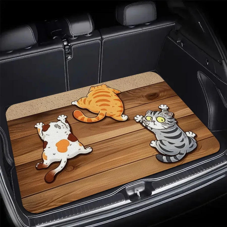 Universal Car Trunk Mat 3 Chubby Cartoon Cats Wooden Floor Print Waterproof Non-Slip Rear Cargo Liner Fit Sedan CUV SUV Carpet
Universal Car Trunk Mat 3 Chubby Cartoon Cats Wooden Floor Print Waterproof Non-Slip Rear Cargo Liner Fit Sedan CUV SUV Carpet